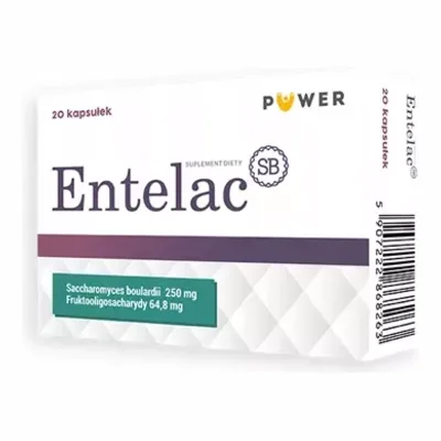 Entelac SB Saccharomyces Boulardi + FOS Na Biegunkę Probiotyk 20 Kapsułek