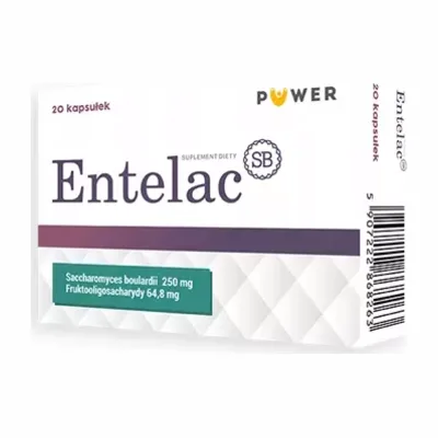Entelac SB Saccharomyces Boulardi + FOS Na Biegunkę Probiotyk 20 Kapsułek