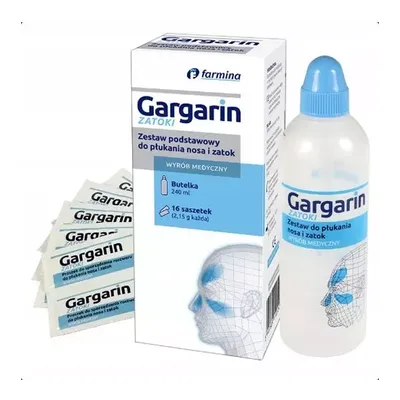 Saszetki Do Czyszczenia Zatok Zestaw Podstawowy Gargarin Zatoki Z Butelką