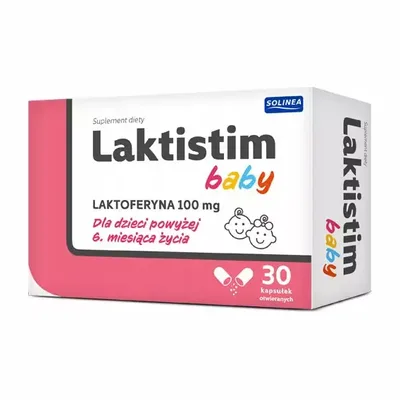 Laktistim Baby Laktoferyna 100mg Dla Dzieci Powyżej 6 Miesiąca 30 Kapsułek