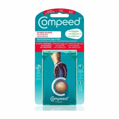 Plastry Na Pęcherze Na Podeszwie Sportowe Z Opatrunkiem Compeed 5 Sztuk
