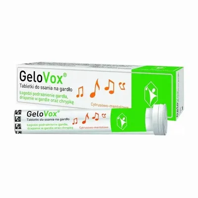 Gelovox Tabletki Do Ssania Na Gardło Cytrusowo-Mentolowe 20 Sztuk