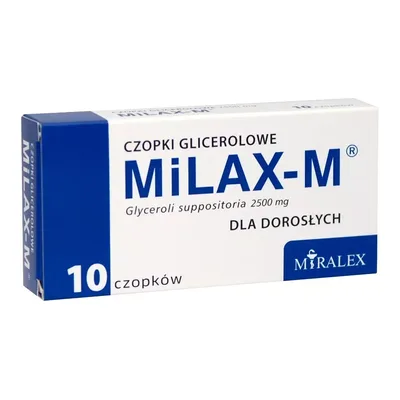 Milax-M Czopki Glicerolowe Dla Dorosłych 2500mg 10 Sztuk