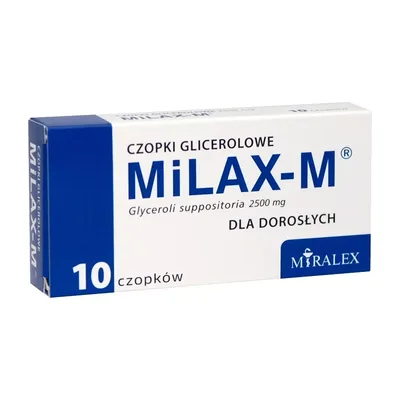 Milax-M Czopki Glicerolowe Dla Dorosłych 2500mg 10 Sztuk