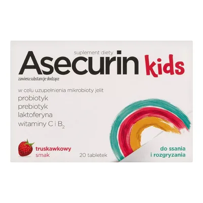 Probiotyk Dla Dzieci Asecurin Kids 20 Tabletek Truskawkowych Do Ssania