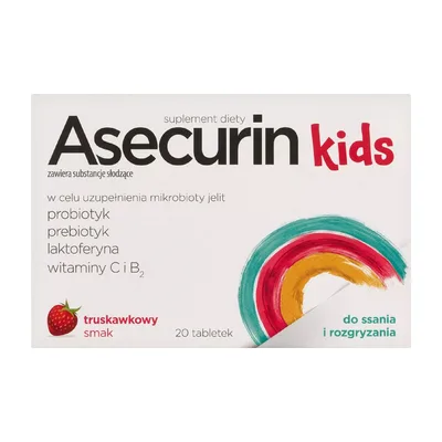 Probiotyk Dla Dzieci Asecurin Kids 20 Tabletek Truskawkowych Do Ssania