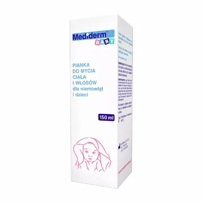 Mediderm Baby Pianka Do Mycia Ciała I Włosów Dla Niemowląt I Dzieci 150ml