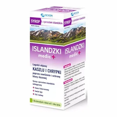 Syrop Islandzki Medic+ Łagodzi Objawy Kaszlu I Chrypki 125ml