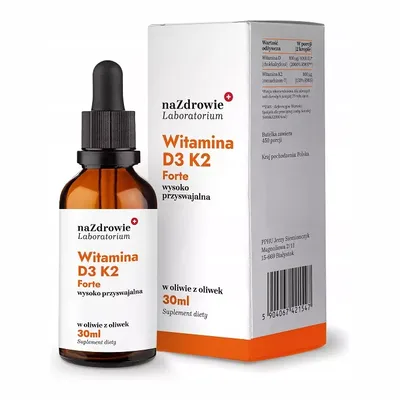 Na Zdrowie Witamina D3 4000iu K2 100ug Forte W Kroplach Oliwa Z Oliwek 30ml