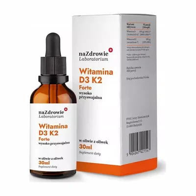 Na Zdrowie Witamina D3 4000iu K2 100ug Forte W Kroplach Oliwa Z Oliwek 30ml