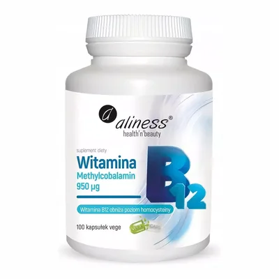 Aliness Witamina B12 B-12 Metylokobalamina 100 Kapsułek