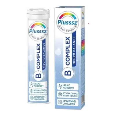 Plusssz B-Complex Neuro Balance Tabletki Musujące 20 Sztuk