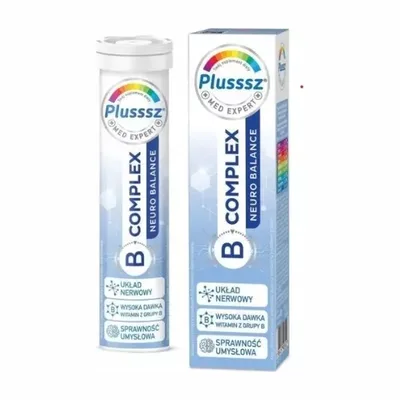 Plusssz B-Complex Neuro Balance Tabletki Musujące 20 Sztuk