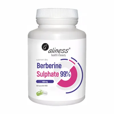 Aliness Berberyna 98% Wsparcie Metabolizmu 60 Vege Kapsułek