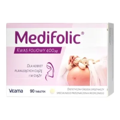 Medifolic Kwas Foliowy 400mcg  90 Tabletek