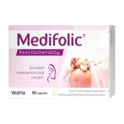 Medifolic Kwas Foliowy 400mcg  90 Tabletek