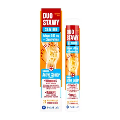 Duo Stawy Senior Tabletki Musujące 24 Sztuki