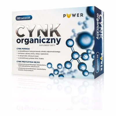 Cynk Organiczny 15mg Puwer 60 Tabletek