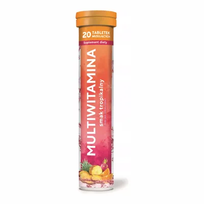 Multiwitamina Smak Tropikalny 20 Tabletek Musujących