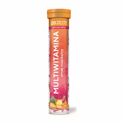 Multiwitamina Smak Tropikalny 20 Tabletek Musujących