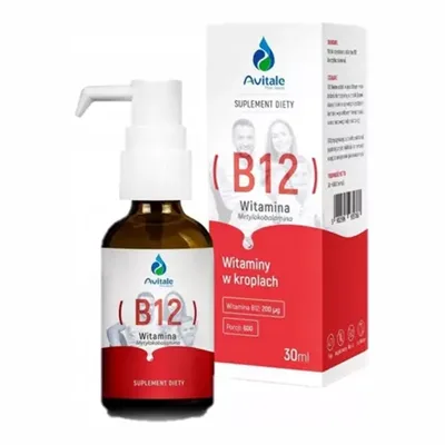 Krople Avitale Witamina B12 Układ Nerwowy Energia  30ml