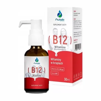 Krople Avitale Witamina B12 Układ Nerwowy Energia  30ml