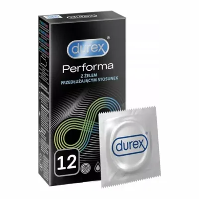 Durex Performa Prezerwatywy Z Żelem Przedłużającym Stosunek 12 Sztuk