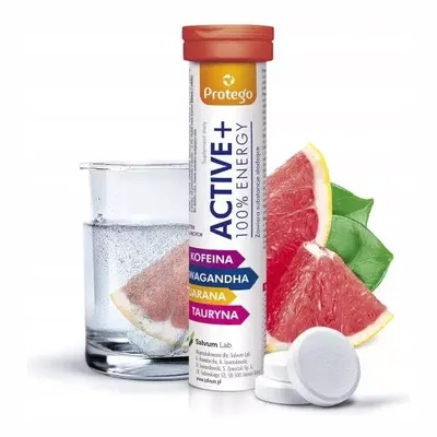 PROTEGO Active + 100% Energy 20 Tabletek Musujących