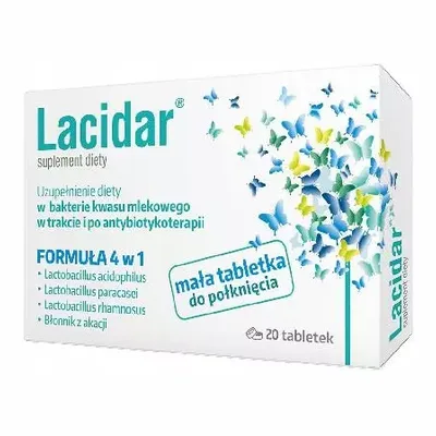 Lacidar Probiotyk Synbiotyk 20 Tabletek