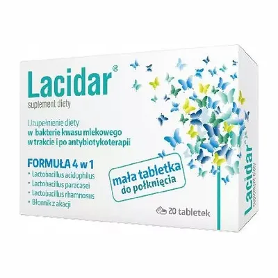 Lacidar Probiotyk Synbiotyk 20 Tabletek
