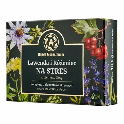 Lawenda I Różeniec Ashwagandha Na Stres Herbal Pharmaceuticals 30 Sztuk