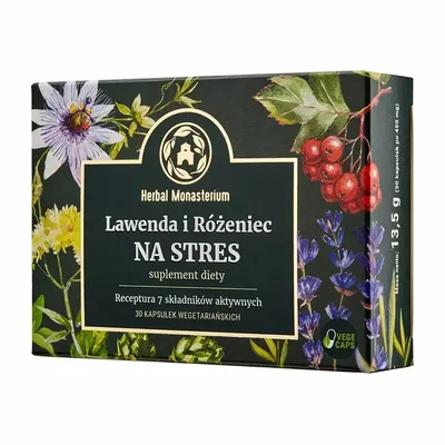 Lawenda I Różeniec Ashwagandha Na Stres Herbal Pharmaceuticals 30 Sztuk