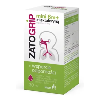 Zatogrip Mini 6m+ Z Laktoferyną Płyn Kropelki 30ml