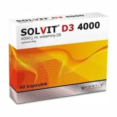 Solvit D3 4000j.m. Witamina D3 60 Kapsułek