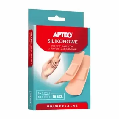 Apteo Zestaw Plastrów Silikonowych Hipoalergiczne Skóra Wrażliwej 16 Sztuk