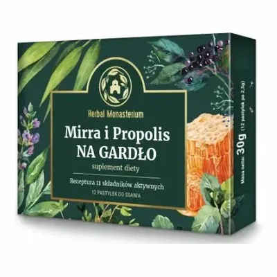 Mirra I Propolis Na Gardło 24 Pastylki Do Ssania Bez Cukru