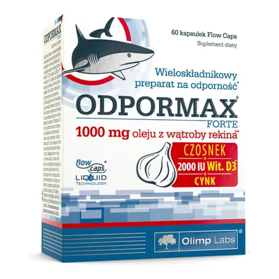 Olimp Odpormax Forte Na Odporność Tran Wit D3 Czosnek 60 Kapsułek