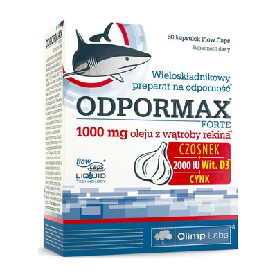 Olimp Odpormax Forte Na Odporność Tran Wit D3 Czosnek 60 Kapsułek