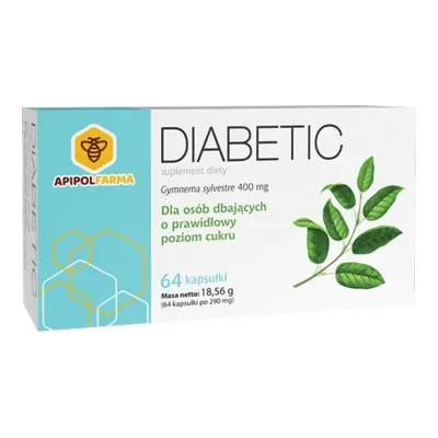 Diabetic Z Gymnema Sylvestre Wspiera Metabolizm Glukozy 64 Kapsułki