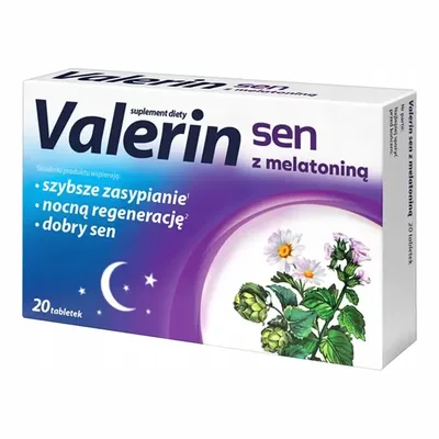 Valerin Sen Z Melatoniną Ułatwia Zasypianie 20 Tabletek