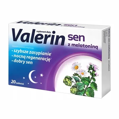 Valerin Sen Z Melatoniną Ułatwia Zasypianie 20 Tabletek