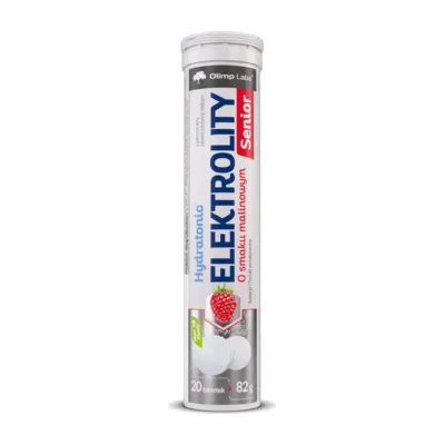 Olimp Hydratonic Elektrolity Senior Smak Malinowy 20 Tabletek Musujących