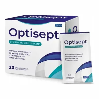 Optisept Chusteczki Okulistyczne Do Higieny Okolic Oczu 20 Sztuk