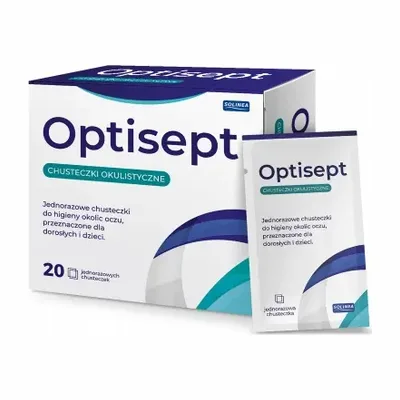 Optisept Chusteczki Okulistyczne Do Higieny Okolic Oczu 20 Sztuk