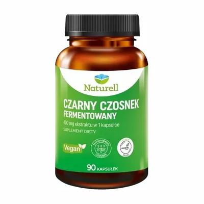 Naturell Czarny Czosnek Fermentowany Bezzapachowy Na Odporność 90 Kapsułek