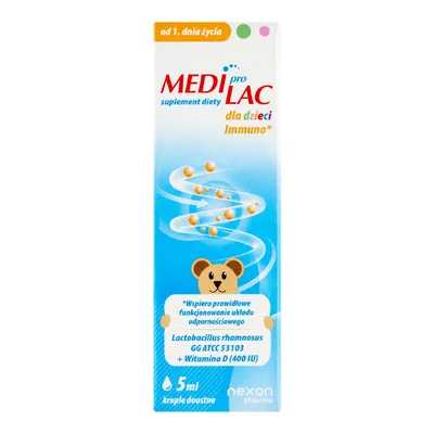 Mediprolac Dla Dzieci Immuno Od 1 Dnia Życia Krople 5ml