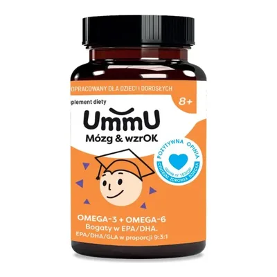 UmmU Mózg&Wzrok Omega 3 Omega 6 EPA DHA 240 Kapsułek