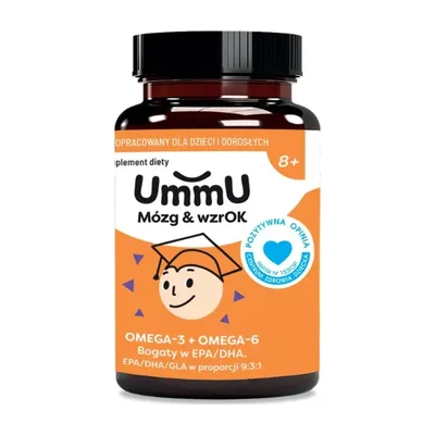 UmmU Mózg&Wzrok Omega 3 Omega 6 EPA DHA 240 Kapsułek