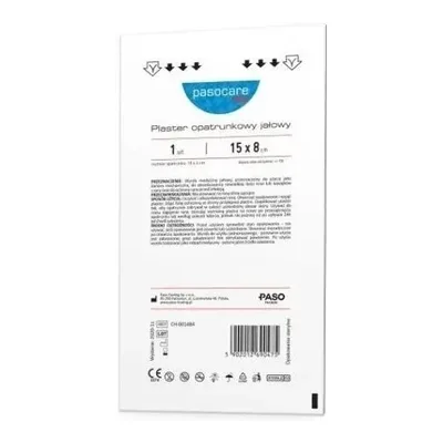 Plaster Jałowy Opatrunkowy Wododoporny Pasocare Med 15x8cm 1 Sztuka