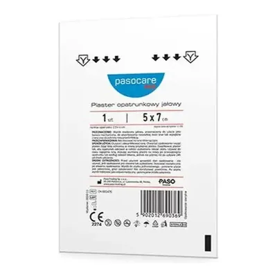 Plaster Jałowy Opatrunkowy Wododoporny Pasocare Med 5x7cm 1 Sztuka
